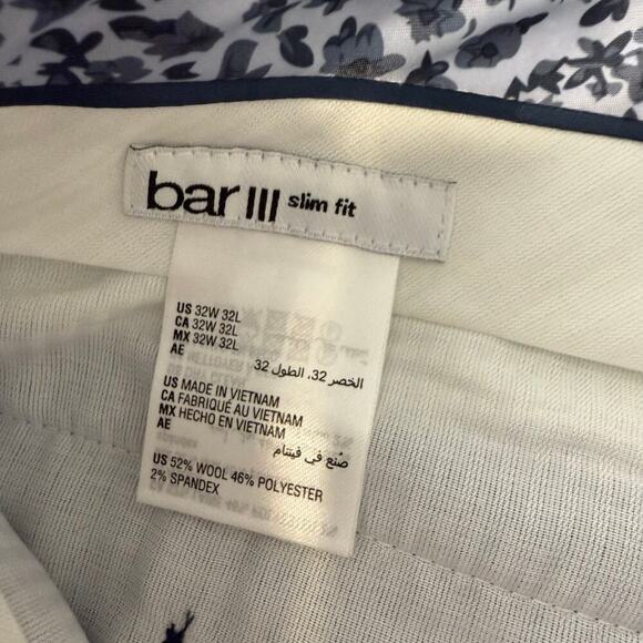 Bar lll Men’s Powerstretch Slim Fit Suit Dress Flat Front Pants, Blue, 32x32 - Picture 5 of 9